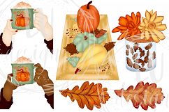 Fall Clipart, Autumn Graphics, Harvest Pumpkins Clipart Product Image 3
