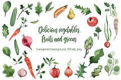 Tiny Kitchen - Watercolor Clip Art Set Product Image 5