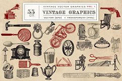 55 Vintage Vector Graphics Product Image 3