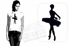 Ballerina Ballet Dance Machine Embroidery Design 3 Sizes Product Image 1
