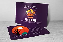 Halloween Trick or Treat Postcard Product Image 2