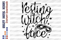 Resting witch face svg Halloween shirt design Womens shirts Product Image 2