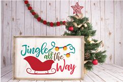 Jingle all the Way - Christmas SVG Cut File - DXF PNG EPS Product Image 2