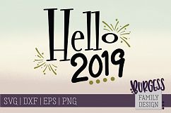 Hello 2019 | SVG DXF EPS PNG Product Image 1