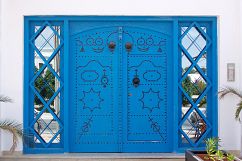 Traditional Ornamental Blue Doors in Sidi Bou Said Tunisia Product Image 4