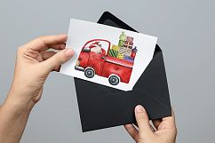 Happy Santa - Watercolor Clip Art Set Product Image 8