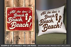 All She Does is Beach SVG Files - Beach Decor - 746 Product Image 2