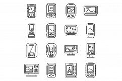 NAME icons set, outline style Product Image 1