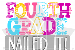 Fourth Grade Nailed It - Girl SVG Product Image 2