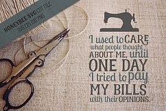 Used To Care Sewing Machine SVG Cut File Product Image 1