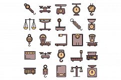 Weigh scales icons vector flat Product Image 1