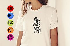 Bike, Cycling, Push Bike Racer SVG Cutting File  Product Image 2