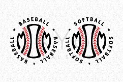 Baseball Mom Softball Mom SVG DXF PNG EPS files for Cricut Explore and Silhouette Cameo, Baseball emblem, Baseball badge  Product Image 1