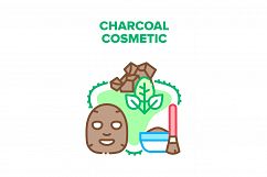 Charcoal Cosmetic Skincare Vector Concept Color Product Image 1