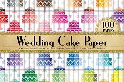 100 Seamless Wedding Cake Digital Papers 12 x 12 inch Product Image 1