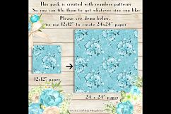 100 Seamless Wedding Valentine Rose Flower Digital Papers Product Image 3