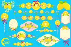 Lemon frames and embellishments graphics, illustrations AMB-891 Product Image 5