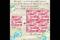 100 Seamless Watercolor Brick Pattern Digital Papers Product Image 2
