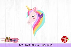 Unicorn head svg, for Silhouette Cameo or Cricut Product Image 1