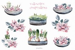 Spring watercolor compositions with Giacint illustration Product Image 6