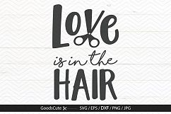 Love is in the Hair - SVG DXF JPG PNG EPS Product Image 1