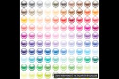 100 Realistic Matte Pearl Clip Arts, Bridal Shower Clip Arts Product Image 5
