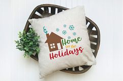 Home for the Holidays - Christmas SVG Cut File - DXF PNG EPS Product Image 6