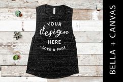 Black Marble Bella Canvas 8803 Muscle Top Mockup Product Image 1