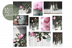 10 Pink peonies, styled stock photos Product Image 5