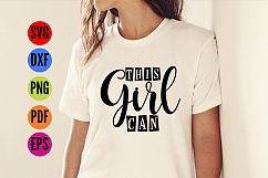 This Girl Can SVG Quote Cutting File  Product Image 4