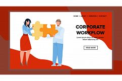 Corporate Workflow Business Working Process Vector Product Image 1