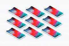 iPhone XS Clay 20 Mockups Scenes 5K - PSD Product Image 12