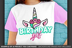 Girls Birthday UNICORN SVG - Unicorn Birthday Girl - 1057 Product Image 3