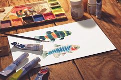 Aquarium Fishes Watercolor Clipart Product Image 11