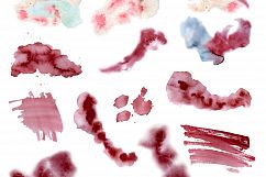 Burgundy &amp; Gold Watercolor Graphic Set Product Image 10