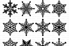 Winter Snowflakes SVG Snow svg cutting files Cricut and Silhouette SVG dxf png jpg included. Christmas Snowflake cutting files Product Image 2