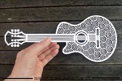 Guitar paper cut SVG / DXF / EPS files Product Image 5