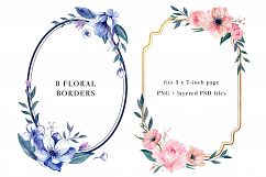 Floral Borders Watercolor Set Product Image 4
