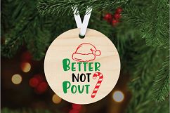 Better Not Pout - Christmas SVG Cut File - DXF EPS PNG JPG Product Image 5