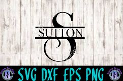 Split Fancy Letter Monogram SVG, EPS, DXF, PNG Digital Download Product Image 2