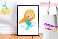 friendly mermaids graphics and illustrations Product Image 5