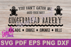 Christmas Gingerbread man Bakery sign farmhouse style svg cutting files for cricut  sihouette, DIY sign stencil Product Image 2
