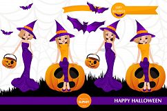 Halloween pumpkin, Halloween illustrations, Halloween girl Product Image 1
