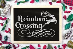 Christmas SVG Cut File - Reindeer Crossing SVG DXF PNG EPS Product Image 4