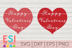 Valentine's Day SVG | Happy Valentine's Day Hearts Product Image 1