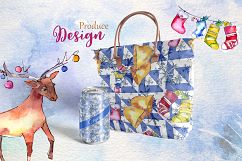 Christmas collection PNG watercolor design set Product Image 3