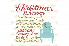 Christmas in Heaven Chair svg Product Image 2