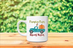 Pumpkin Kisses &amp; Harvest Wishes SVG - Fall SVG Cut File DXF Product Image 5