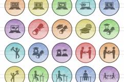 150 Academics Filled Low Poly Icons Product Image 2