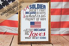A Soldier Doesn't Fight Because He Hates SVG Cut File Product Image 1